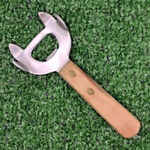 VTG Mid Century Modern Levco Double Prong Bottle Opener & Can Opener Teak Wood